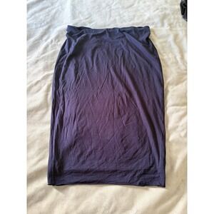 Vince Camuto Navy Blue Bodycon Midi Skirt Stretch Knit Jersey Mens Medium